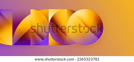 Essence of minimalism - metallic circles and squares converge upon canvas, study in restraint. The play of light on their surfaces forms subdued dance, epitomizing sophistication in simplicity Royalty-Free Stock Photo #2365323781