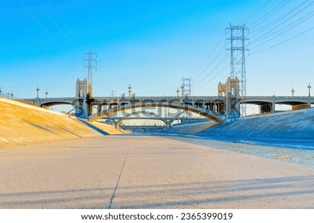 The 6th Street Bridge over the LA River and the web of power lines as an integral part of LA's heritage.