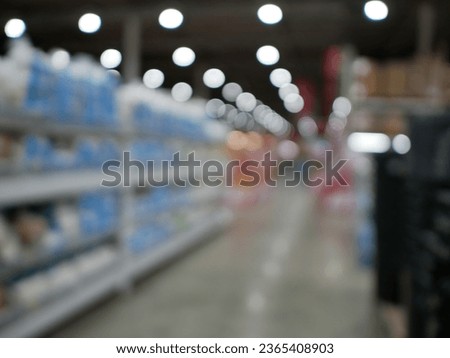 Blur abstract organic fresh produces,grocery with customers shopping and bokeh light background.