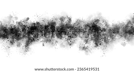 black splatter watercolor hand drawn background. Splashes, blots, watercolor stains