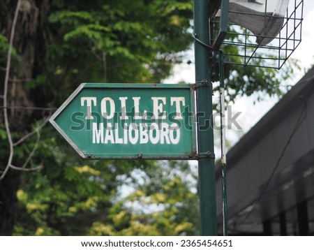 public toilet sign (toilet malioboro) Malioboro street area