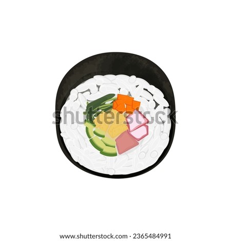 Gimbap Kimbap Vector Illustration Logo Royalty-Free Stock Photo #2365484991