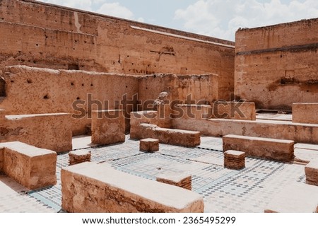 El Badi Palace Marrakesh: Grandeur, Ruins, and Moroccan History Royalty-Free Stock Photo #2365495299