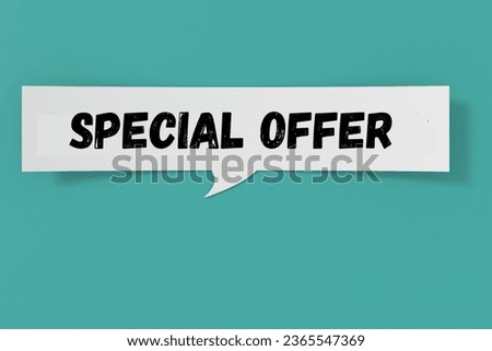 Special Offer Text with Green Background