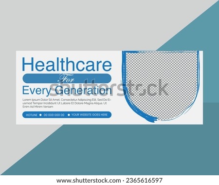 Flat medical care Facebook cover Design
