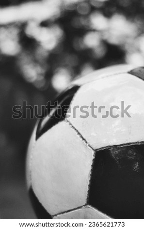 Old black and white football 