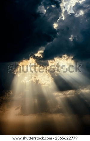 The lights come from clouds Royalty-Free Stock Photo #2365622779