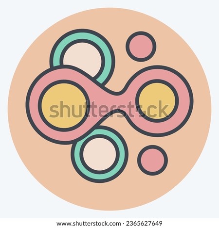 Icon Cells. related to Biochemistry symbol. color mate style. simple design editable. simple illustration
