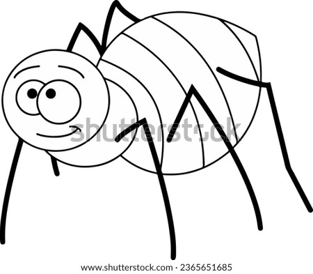 Cute Spider drawing, Design for spider coloring