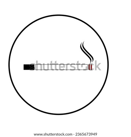 white background smoking area vector icon