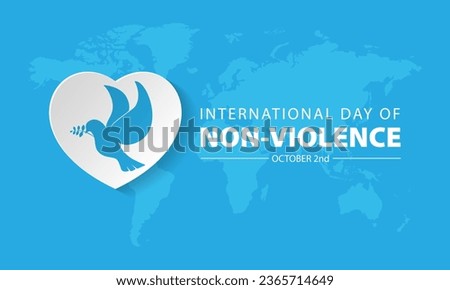 International Day Of Non Violence October 2nd Background Vector Illustration