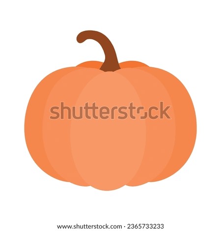 Flat pumpkin kabocha Icon clip art cartoon animation vegetable and fruit vector illustration design for kids and children books for learning vegetables and alphabet