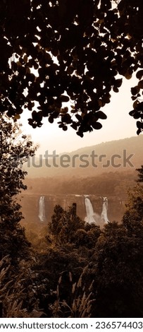 A beautiful morning view of Athirappilly Waterfalls