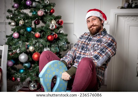 Photo of happy Santa Claus