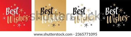 Best wishes on various colors background Royalty-Free Stock Photo #2365771095