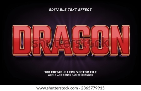 dragon text effect graphic style