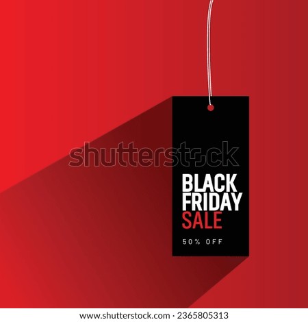 black friday sale banner. 50 percent off. Typography text illustration