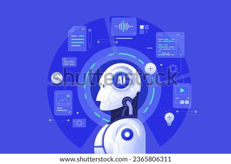 Generative AI artificial intelligence concept illustration Royalty-Free Stock Photo #2365806311