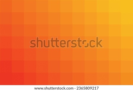 Vector gradient orange background. Abstract texture of the orange squares for publication, design, poster, calendar, post, screensaver, wallpaper, postcard, cover, banner, website. Illustration Royalty-Free Stock Photo #2365809217