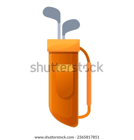 Club golf bag icon. Cartoon of club golf bag icon for web design isolated on white background
