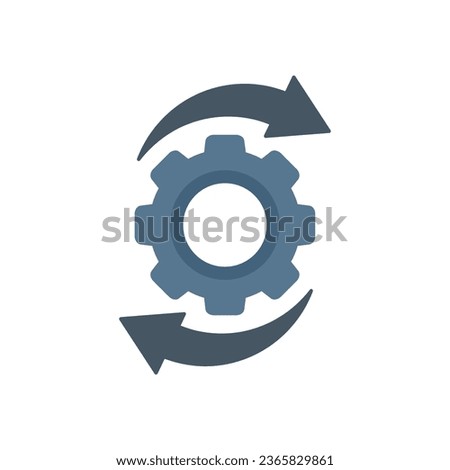 Redesign gear icon flat vector. Web ui. Page build isolated