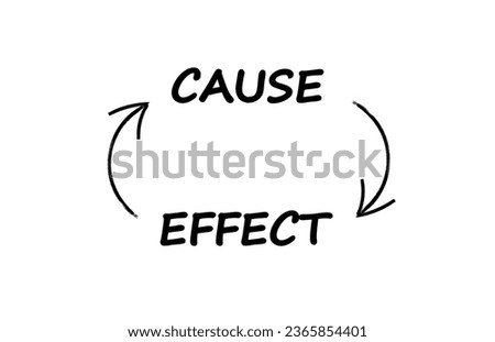 Cause and Effect Cycle vector illustration Royalty-Free Stock Photo #2365854401