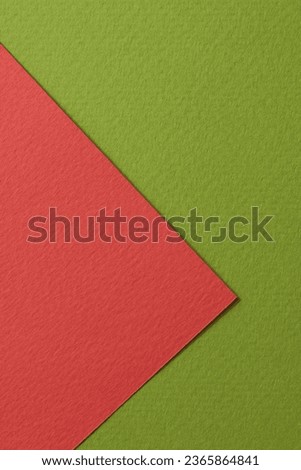 Rough kraft paper background, paper texture red green colors. Mockup with copy space for text