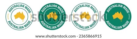 Australian made vector symbol set Royalty-Free Stock Photo #2365866915
