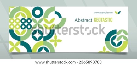 Banner design with geometric shape and abstract concept, suitable for art, event, festive, celebration, graduation, opening, sale, ads and others Royalty-Free Stock Photo #2365893783