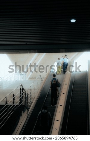 Bullet Train Sation Exit Escalators Royalty-Free Stock Photo #2365894765