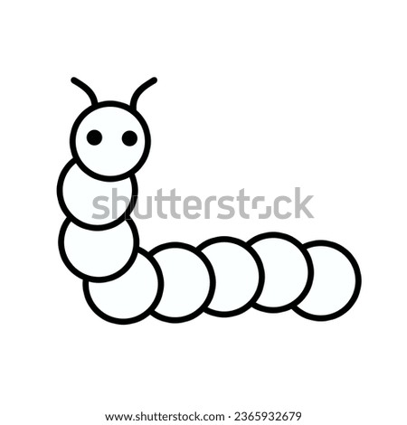 Caterpillar icon isolated on white background.