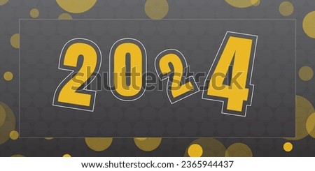 2024 New Year Abstract shiny color gold wave design element, luxury new year background, new year greetings card