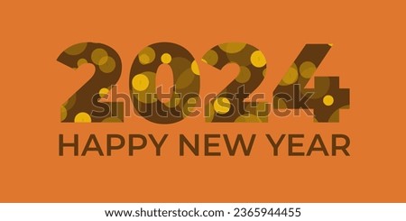 2024 New Year Abstract shiny color gold wave design element, luxury new year background, new year greetings card