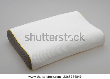 Studio shot of orthopedic pillow, memory foam, natural latex pillow. Royalty-Free Stock Photo #2365984849