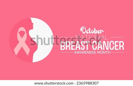 National Breast Cancer Awareness Month Champions Early Detection, Education, and Support for Those Affected by Breast Cancer Worldwide. Unite for Pink Strength Vector Template.