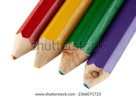 Big pencils isolated on white background