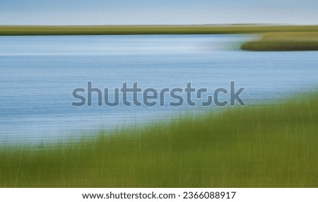 Abstract photo of coastal tidal flats giving a feeling of calm and serenity