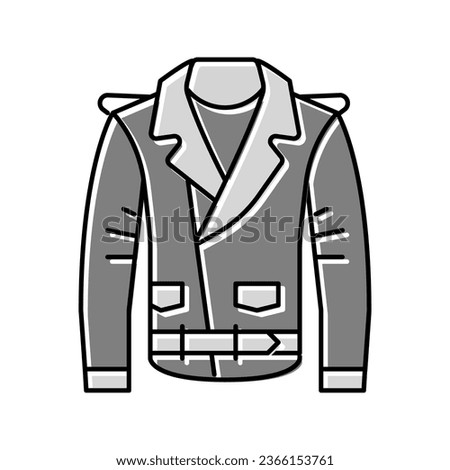 leather jacket clothes color icon vector. leather jacket clothes sign. isolated symbol illustration