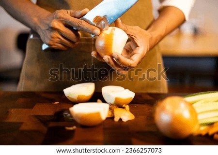 Peeling The Onion, Backgrounds for advertisements and wallpapers in food and cooking scenes. Actual images in decorating ideas.