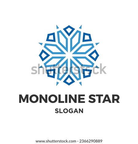Monoline star design and logo creative 