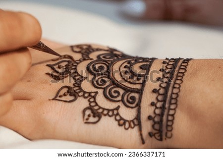 henna drawing mehendi artwork Indian culture