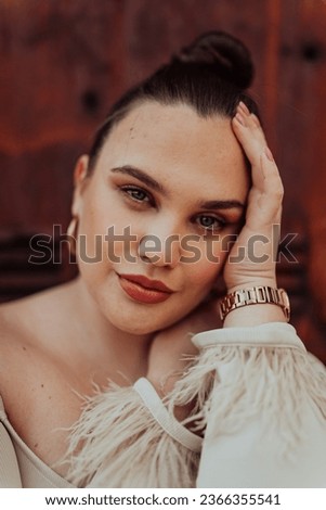 A close-up, unretouched portrait of a naturally beautiful young woman showcasing her authentic and unaltered facial features, capturing the essence of real beauty without any digital enhancements.