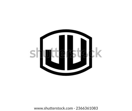JU logo design vector template