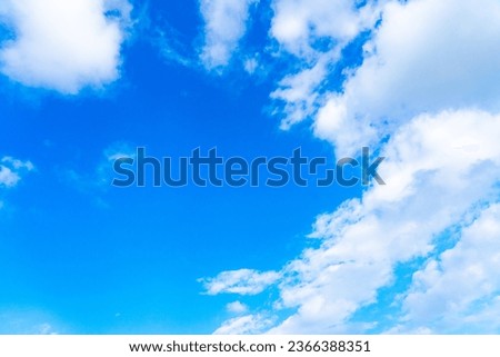 Summer blue sky and clouds