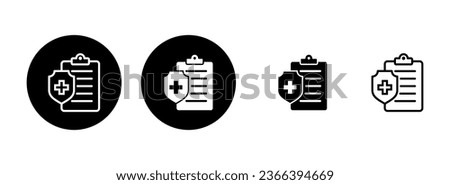 Medical insurance icon set illustration. health insurance sign and symbol