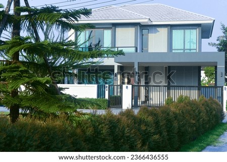 Rayong Thailand February 22 2023 Unidentified  Luxury Home Exterior the rich in Rayong thailand .