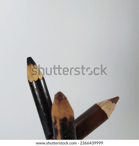 Makeup pencils,  isolated on white background 