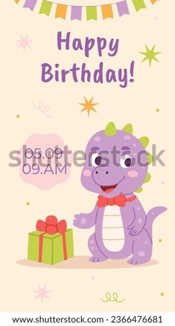 Happy birthday background. Happy birthday text. kids birthday party. Vector Illustration design. cake, balloons, party decoration elements. confetti and gift box. birthday celebration. greeting card.