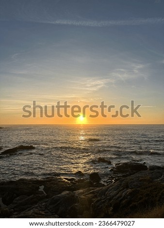 Sunrise in the ocean picture