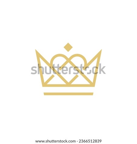 crown gold logo vector image